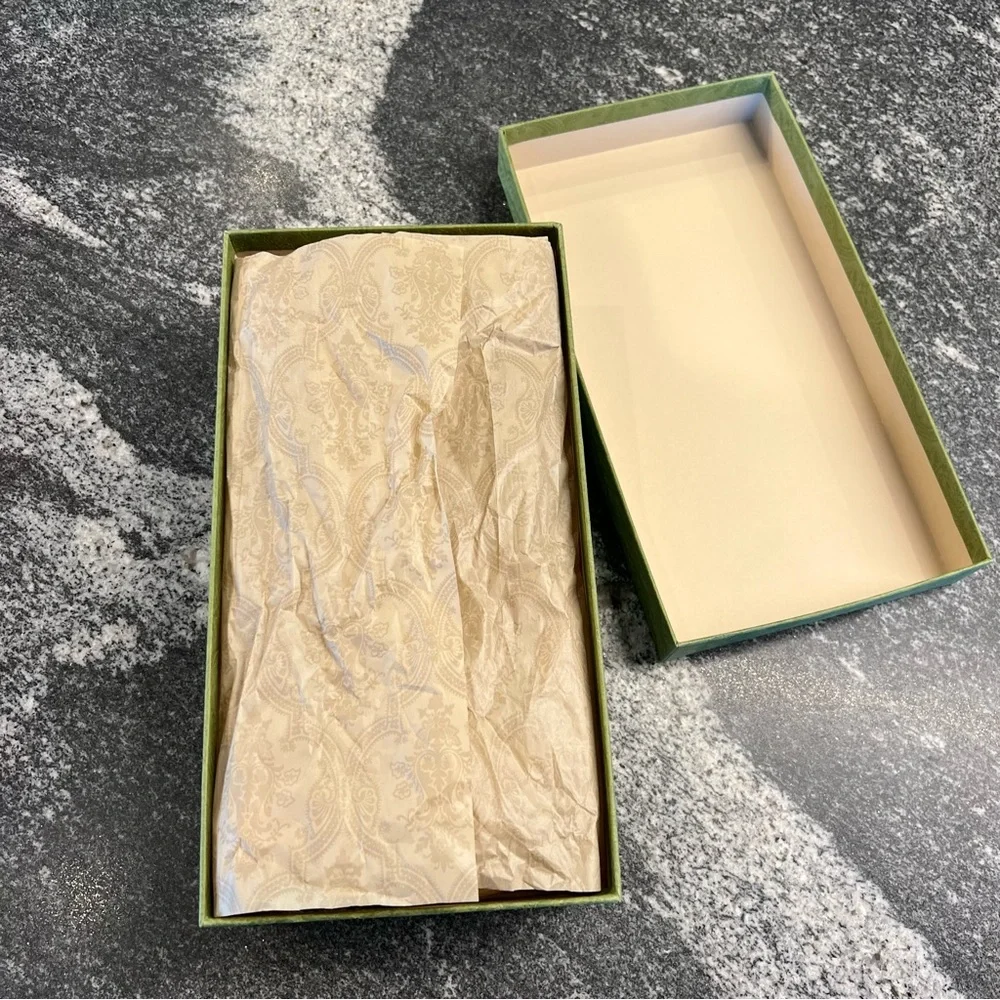 Gucci Lime Green Embossed Box - empty